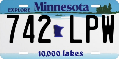 MN license plate 742LPW