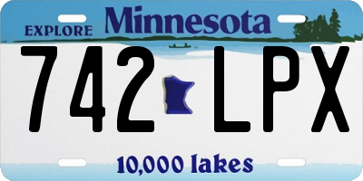 MN license plate 742LPX