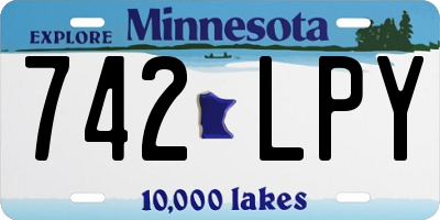 MN license plate 742LPY