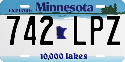 MN license plate 742LPZ