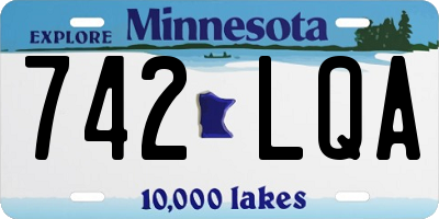 MN license plate 742LQA