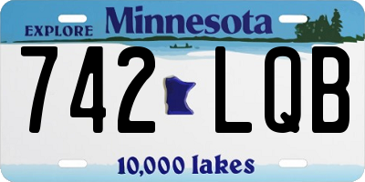 MN license plate 742LQB