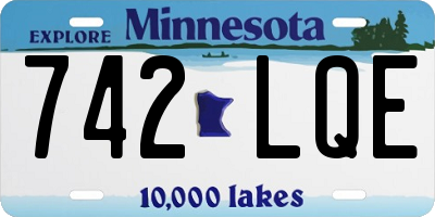 MN license plate 742LQE