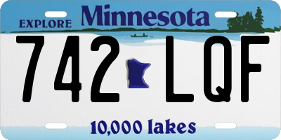 MN license plate 742LQF