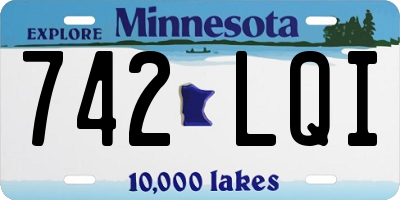 MN license plate 742LQI