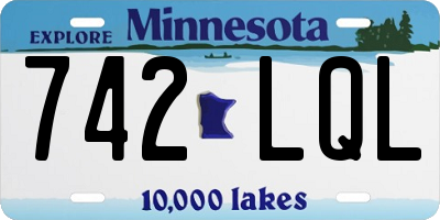 MN license plate 742LQL