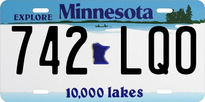 MN license plate 742LQO