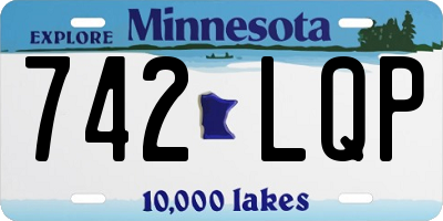 MN license plate 742LQP