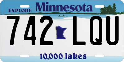 MN license plate 742LQU