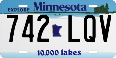 MN license plate 742LQV