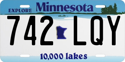 MN license plate 742LQY