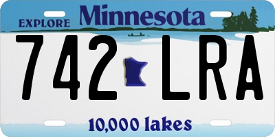 MN license plate 742LRA