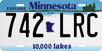 MN license plate 742LRC