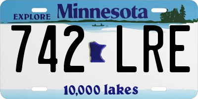 MN license plate 742LRE