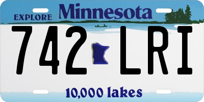 MN license plate 742LRI