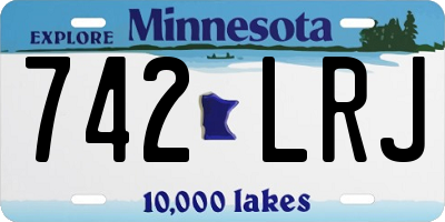MN license plate 742LRJ