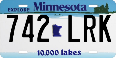 MN license plate 742LRK