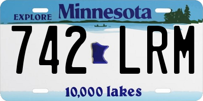 MN license plate 742LRM