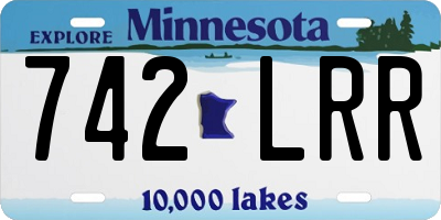 MN license plate 742LRR