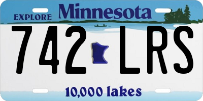 MN license plate 742LRS