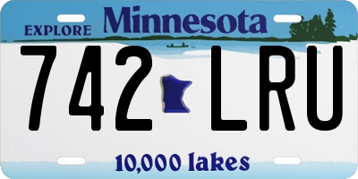 MN license plate 742LRU