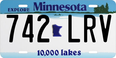 MN license plate 742LRV