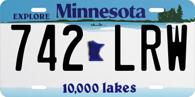 MN license plate 742LRW