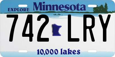 MN license plate 742LRY