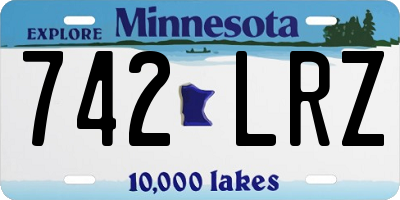 MN license plate 742LRZ
