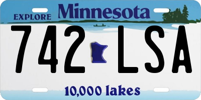 MN license plate 742LSA