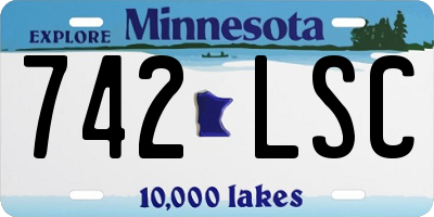MN license plate 742LSC