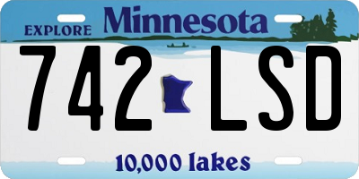 MN license plate 742LSD