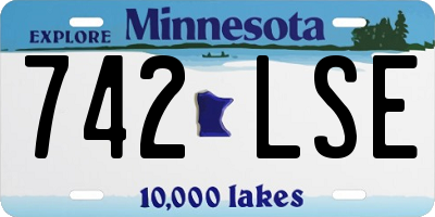 MN license plate 742LSE