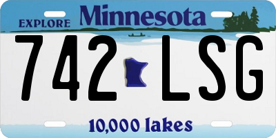 MN license plate 742LSG
