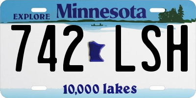 MN license plate 742LSH