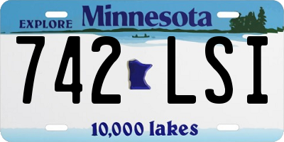 MN license plate 742LSI