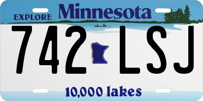 MN license plate 742LSJ