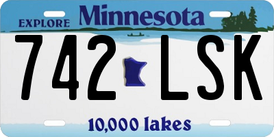 MN license plate 742LSK