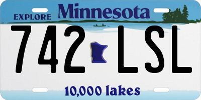 MN license plate 742LSL