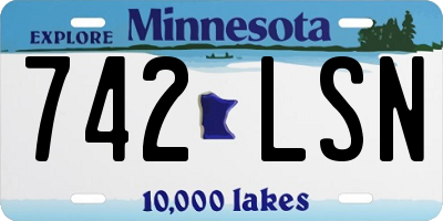 MN license plate 742LSN