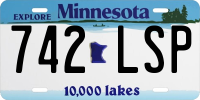 MN license plate 742LSP