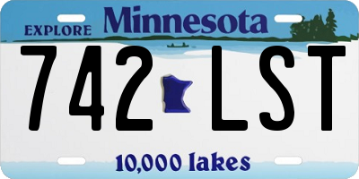 MN license plate 742LST