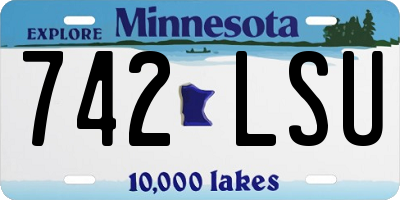 MN license plate 742LSU
