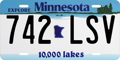 MN license plate 742LSV