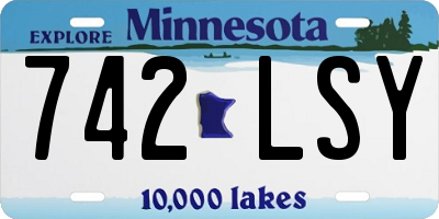 MN license plate 742LSY