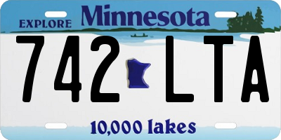 MN license plate 742LTA