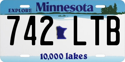 MN license plate 742LTB