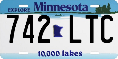 MN license plate 742LTC