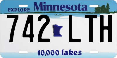 MN license plate 742LTH