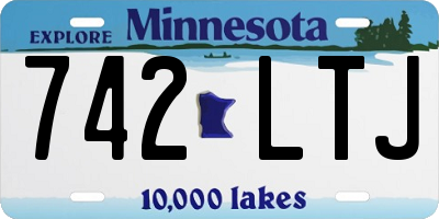 MN license plate 742LTJ